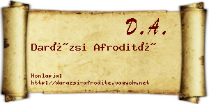 Darázsi Afrodité névjegykártya